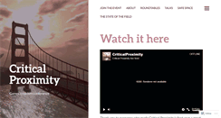 Desktop Screenshot of critical-proximity.com